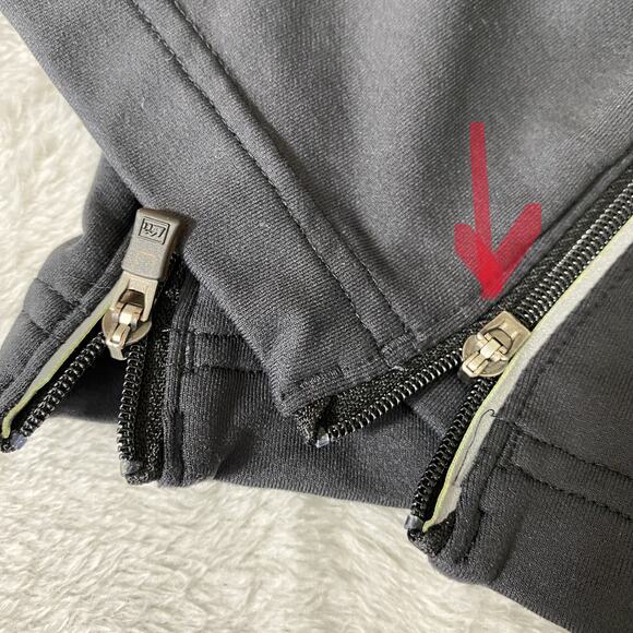 REI Straight Leg Athletic Pants Women M Black High‎ Waisted Zipper Leg Stretch - Picture 7 of 12